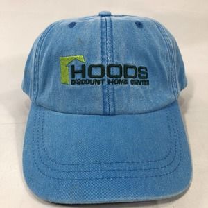 Hoods Discount Home Center Hat Cap Adjustable Blue One Size Fits Most OSFM